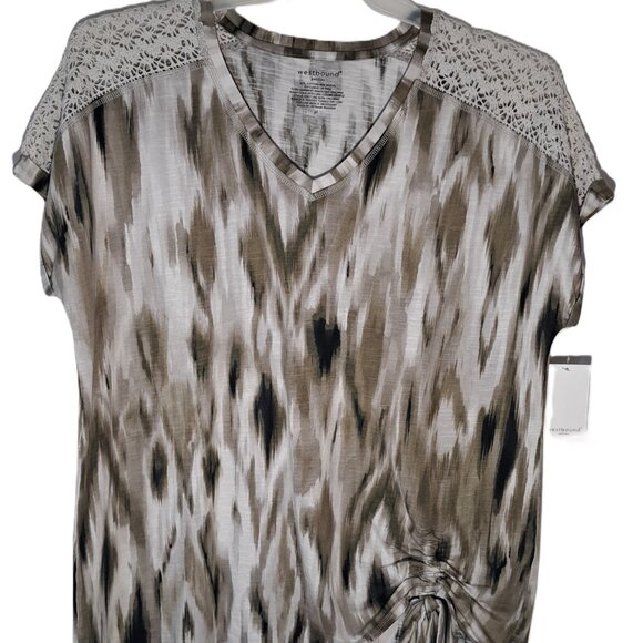 Westbound Tops - Westbound Woman petites Short Sleeve T Shirt w/ Shoulder Accents NWT